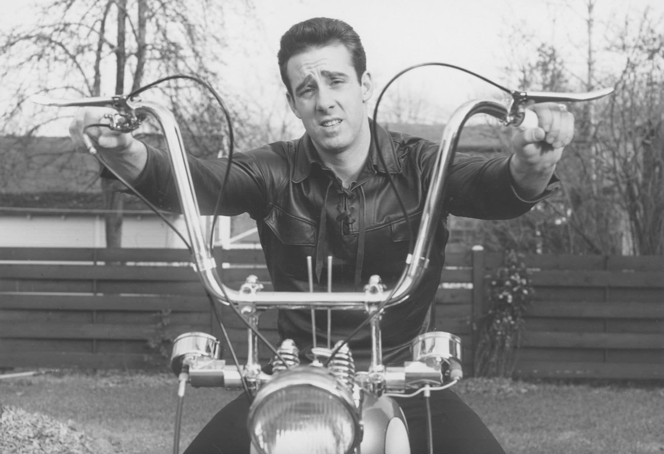 Jack Scott on motorcycle larger