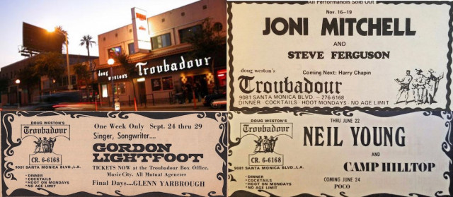 Lightfoot, Mitchell, Young and L.A.'s famed Troubadour nightclub