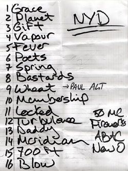 tragicallyhip setlist